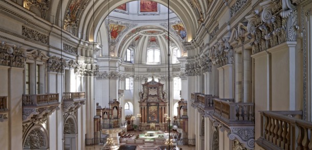    Interior view of the Salzburg Cathedral 